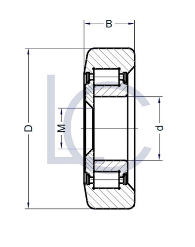 Skizze_Stützrolle_LIN_S0040_LC-Wälzlager