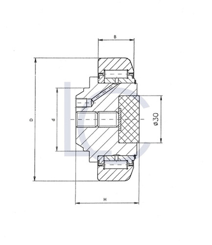 Skizze Kombirolle MR0963-LC-Wälzlager