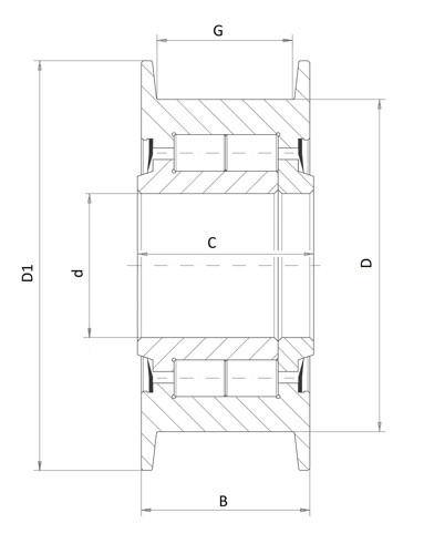 Bild von Kettenrolle ELE0240 50x100/115x40 mm