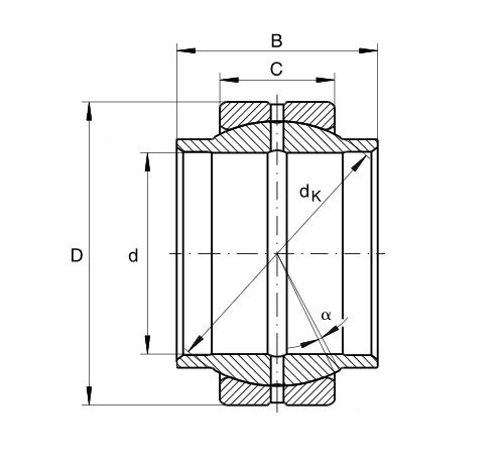 Bild von Radial-Gelenklager GE100-LO INA 100x150x100 mm