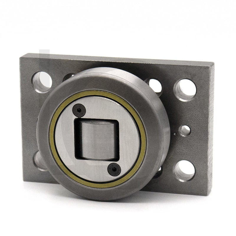 Kombirolle MR0003PMR03 D=77.7 mm, verschweißt mit Platte 120x80x15 mm