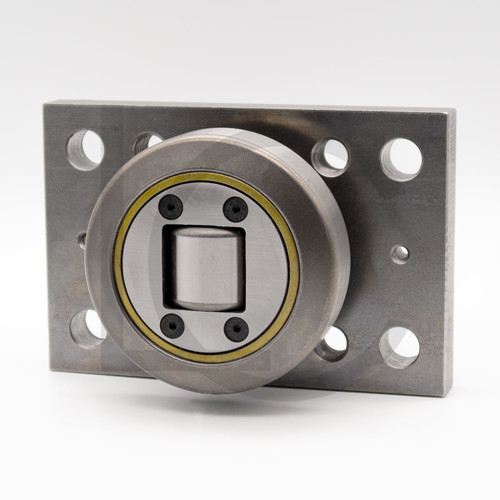 Kombirolle MR0005.M1PMR05 D= 88.9 mm verschweißt mit Platte 120x120x20 mm