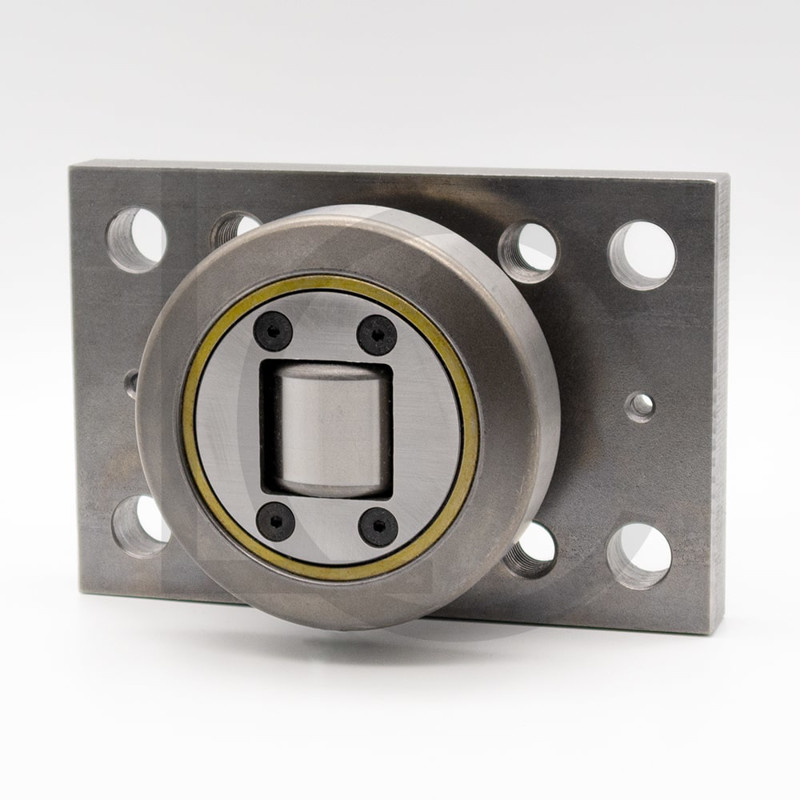 Kombirolle MR0005.M1PMR05 D= 88.9 mm verschweißt mit Platte 120x120x20 mm